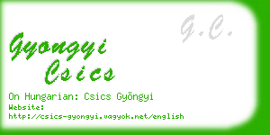 gyongyi csics business card